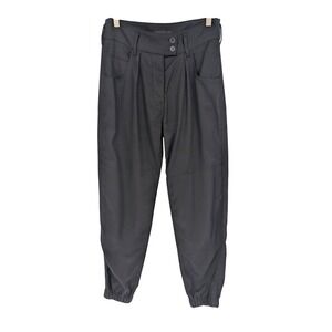 Nili Lotan Military Pant‎ 2 Black Cotton Twill Jogger Utility Minimalist Modern
